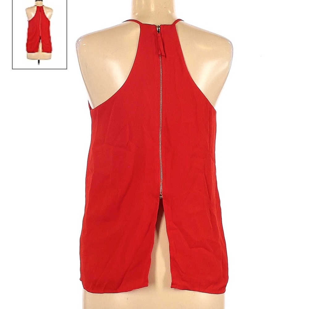 Red Zip Back Top - Picture 2 of 5